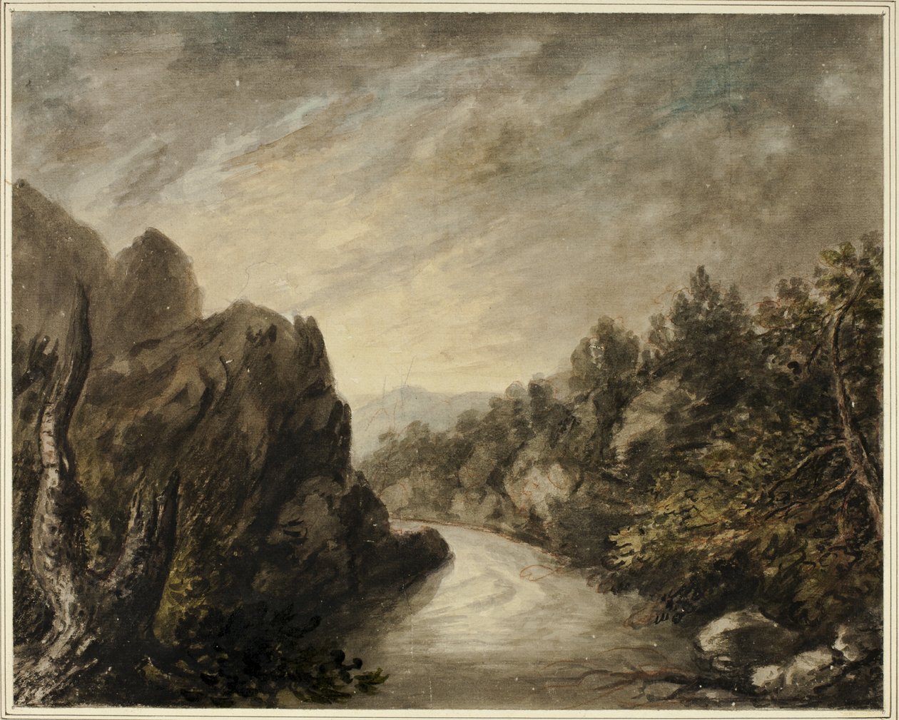 Řeka v Rocky Valley od Unknown artist