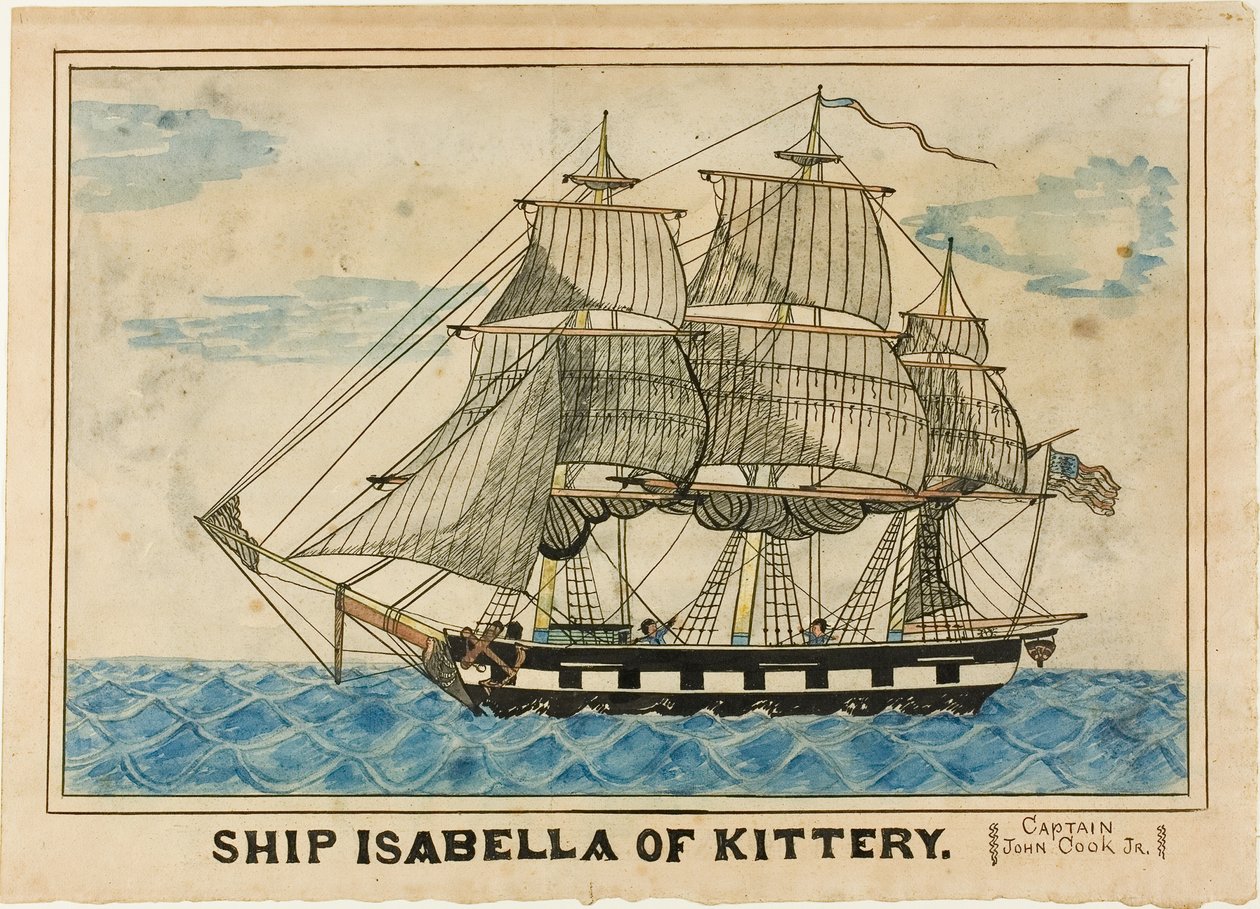 Loď Isabella z Kittery od Unknown artist
