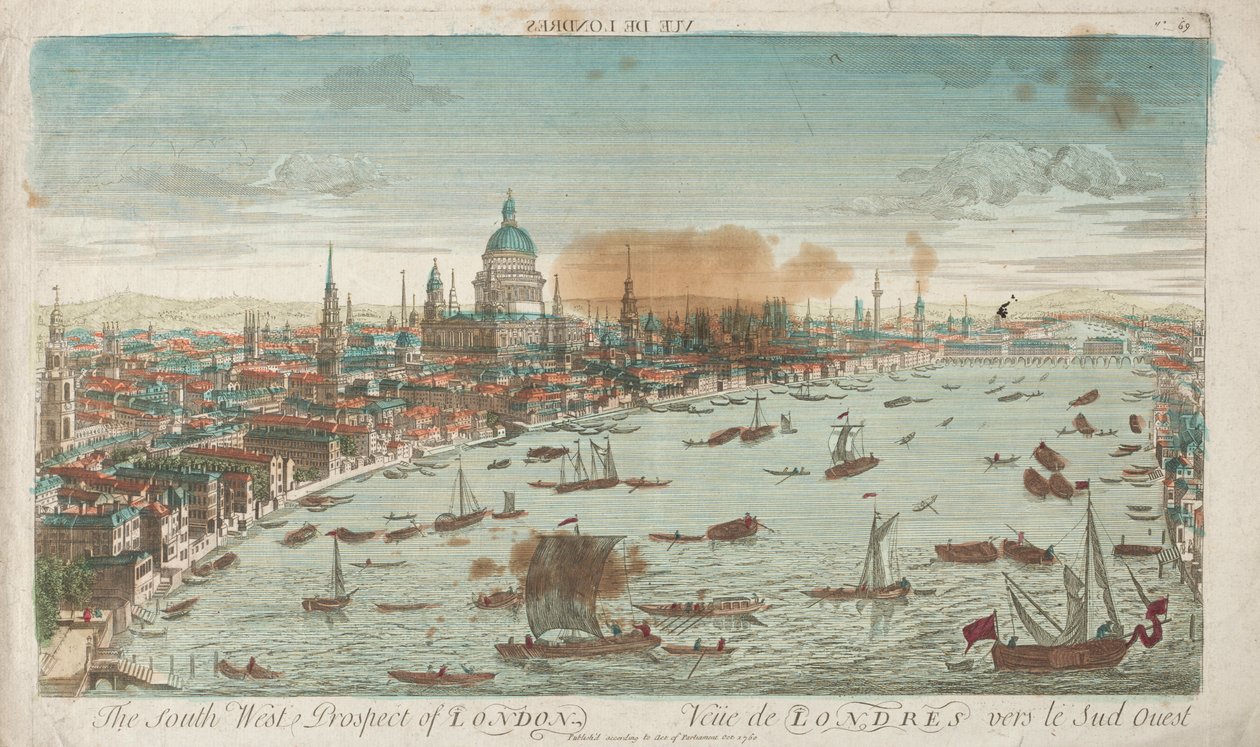 Southwest Prospect of London od Unknown artist