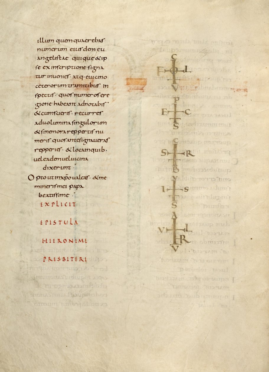 Textová stránka s monogramem od Unknown artist