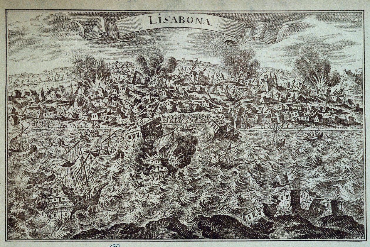 Zemětřesení v Lisabonu v roce 1755. od Unknown artist