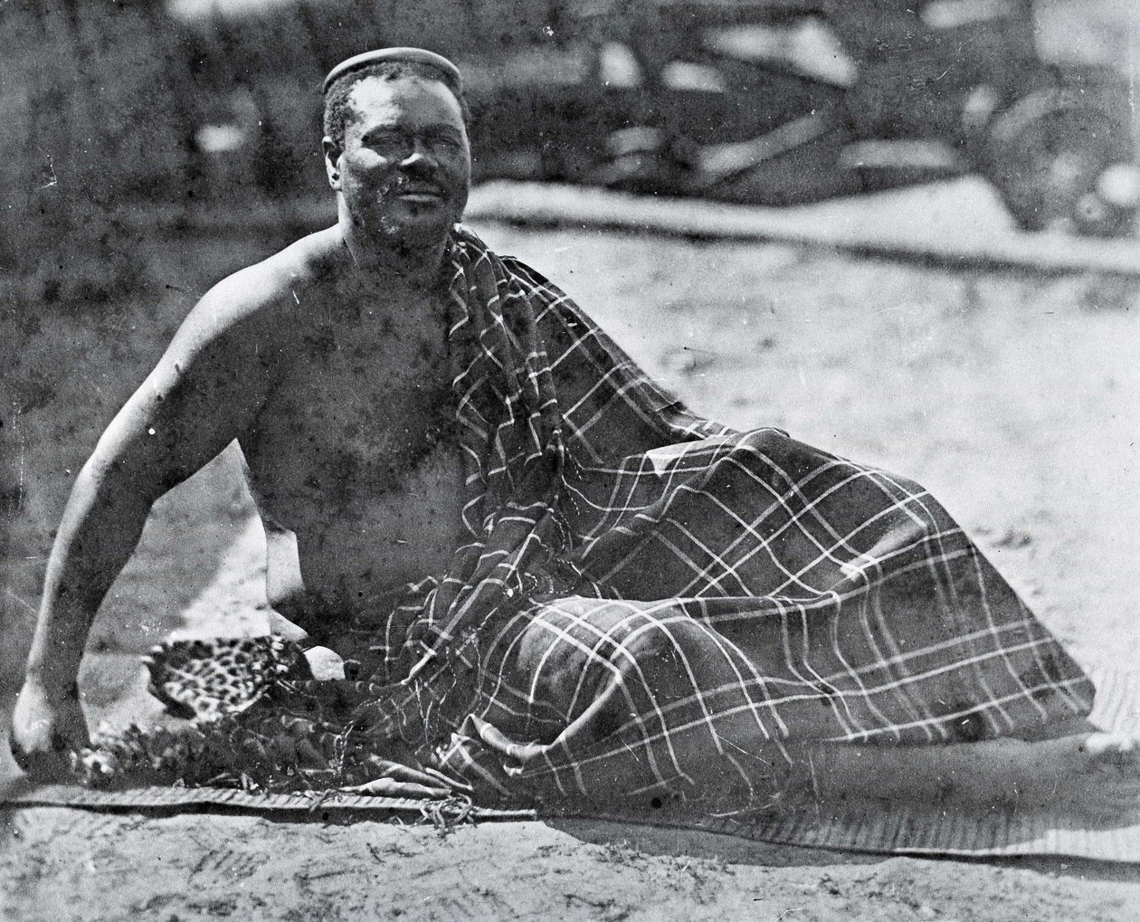 Král Cetshwayo v exilu v Kapském Městě od Unknown photographer
