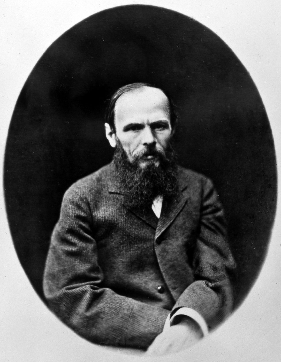 Portrét Dostojevského v medailonu. od Unknown photographer