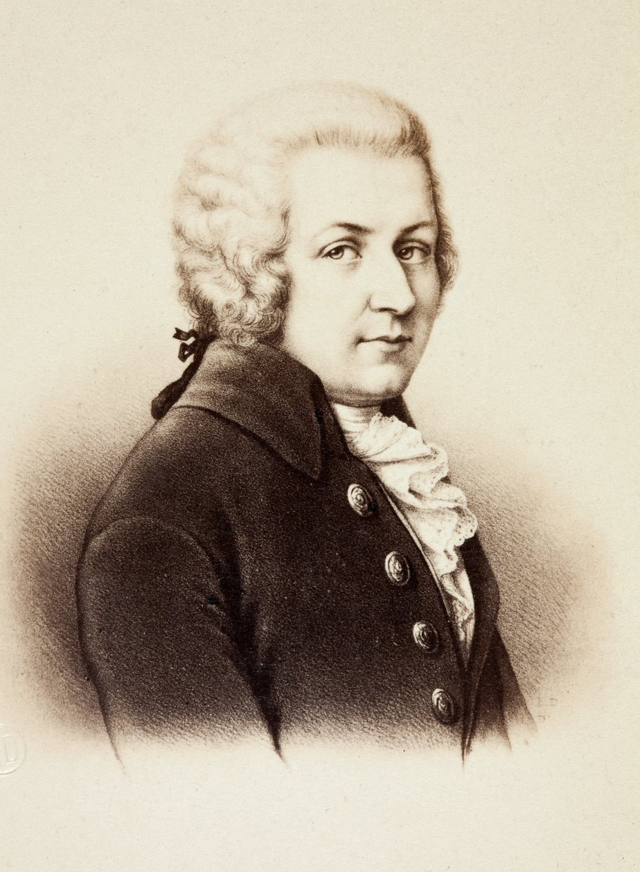 Wolfgang Amadeus Mozartin muotokuva od Unknown photographer