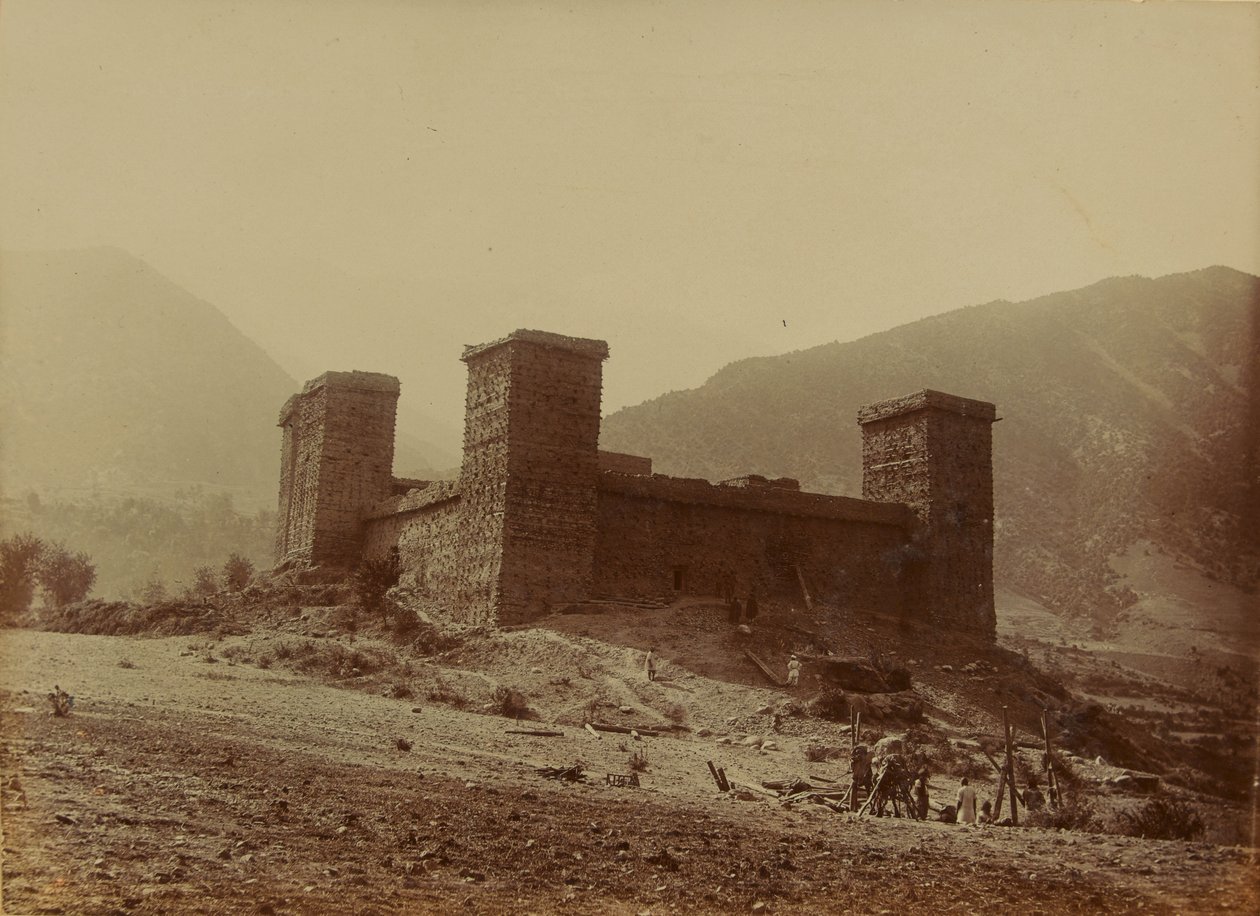 Pohled na pevnost Chitral, 1895 od Unknown photographer