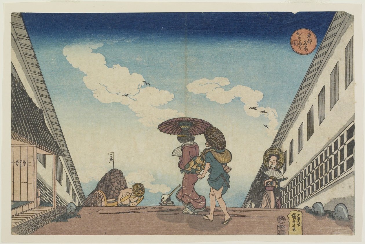 Kasumigaseki, 1830-1837 od Utagawa Kuniyoshi