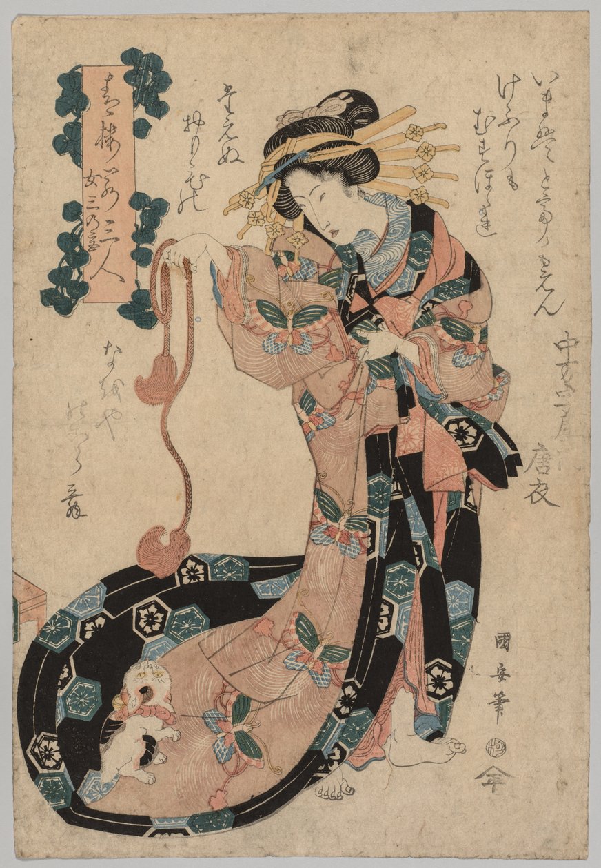 Kurtizána od Utagawa Kuniyasu