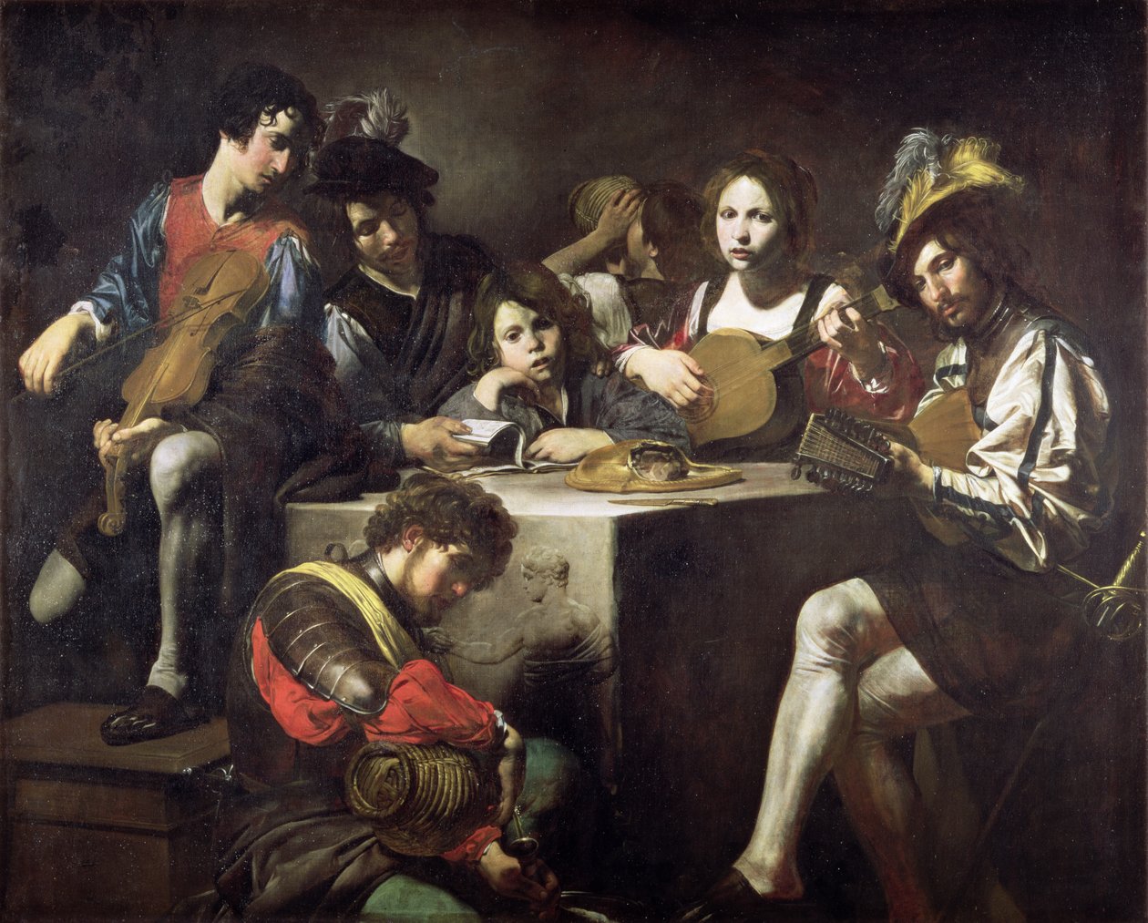 Koncert kolem basreliéfu od Valentin de Boulogne