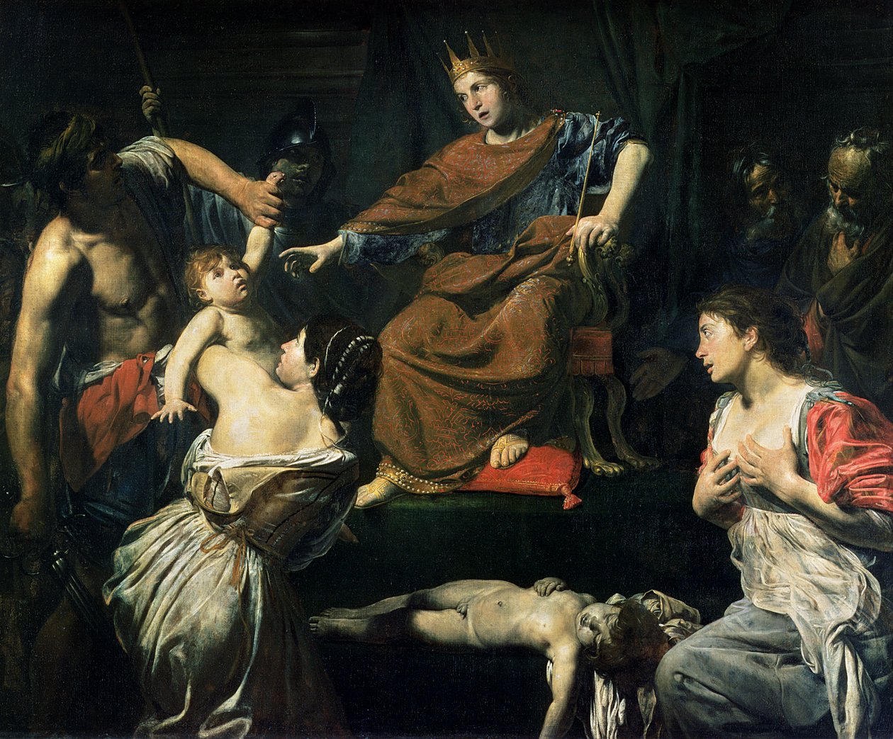 Šalamounův soud od Valentin de Boulogne