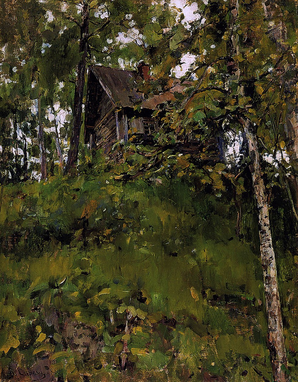 Starý lázeňský dům v Domotkanovo, 1888 od Valentin Aleksandrovich Serov