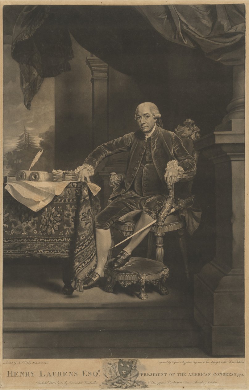 Henry Laurens od Valentine Green after John Singleton Copley