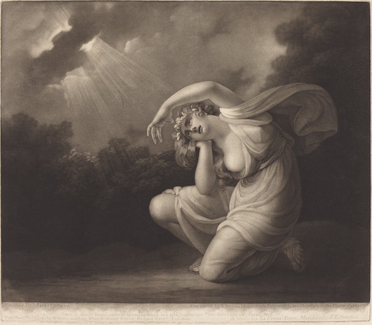 Clytie od Valentine Green after Maria Cosway