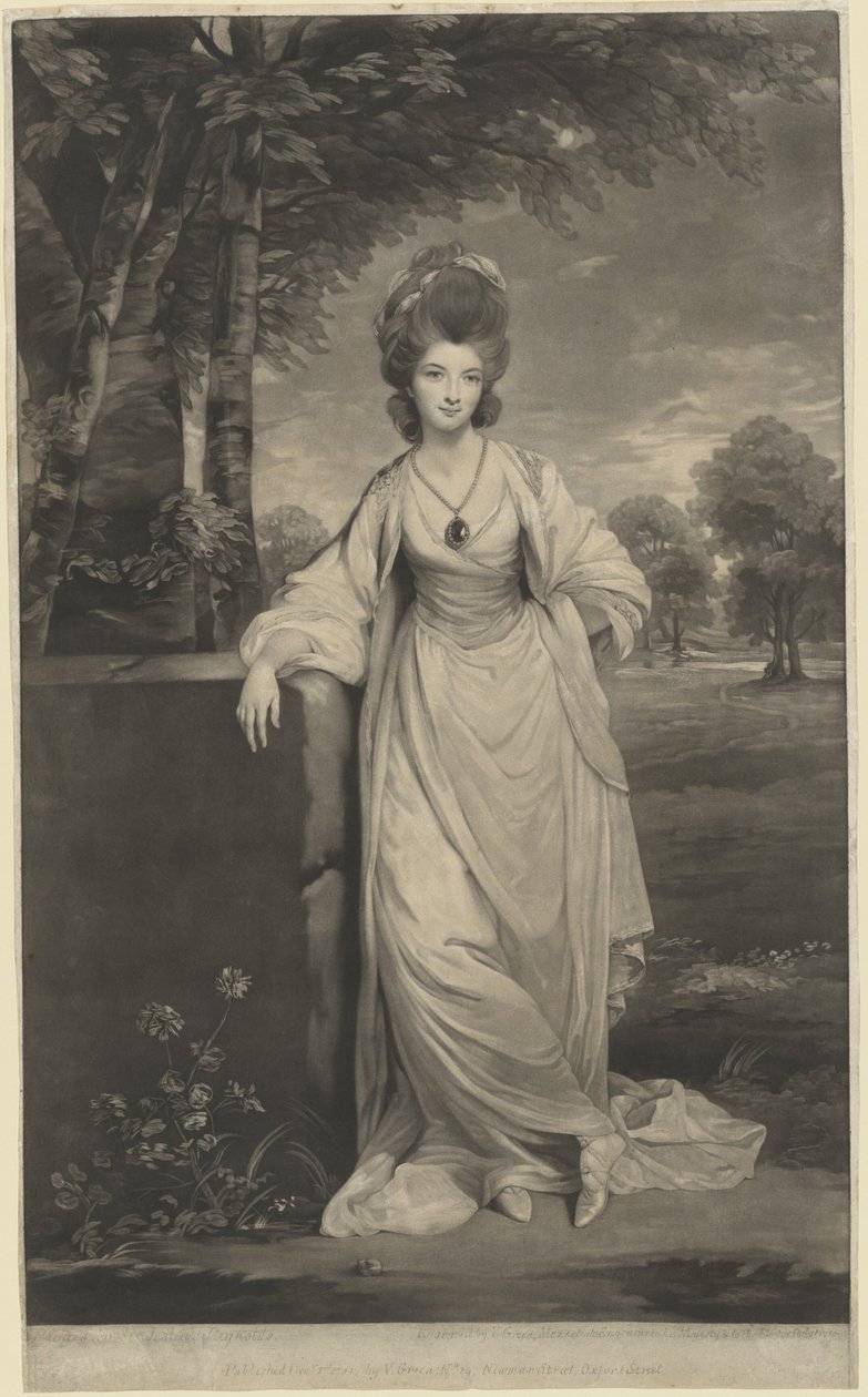 Lady Elizabeth Comptonová od Valentine Green after Sir Joshua Reynolds