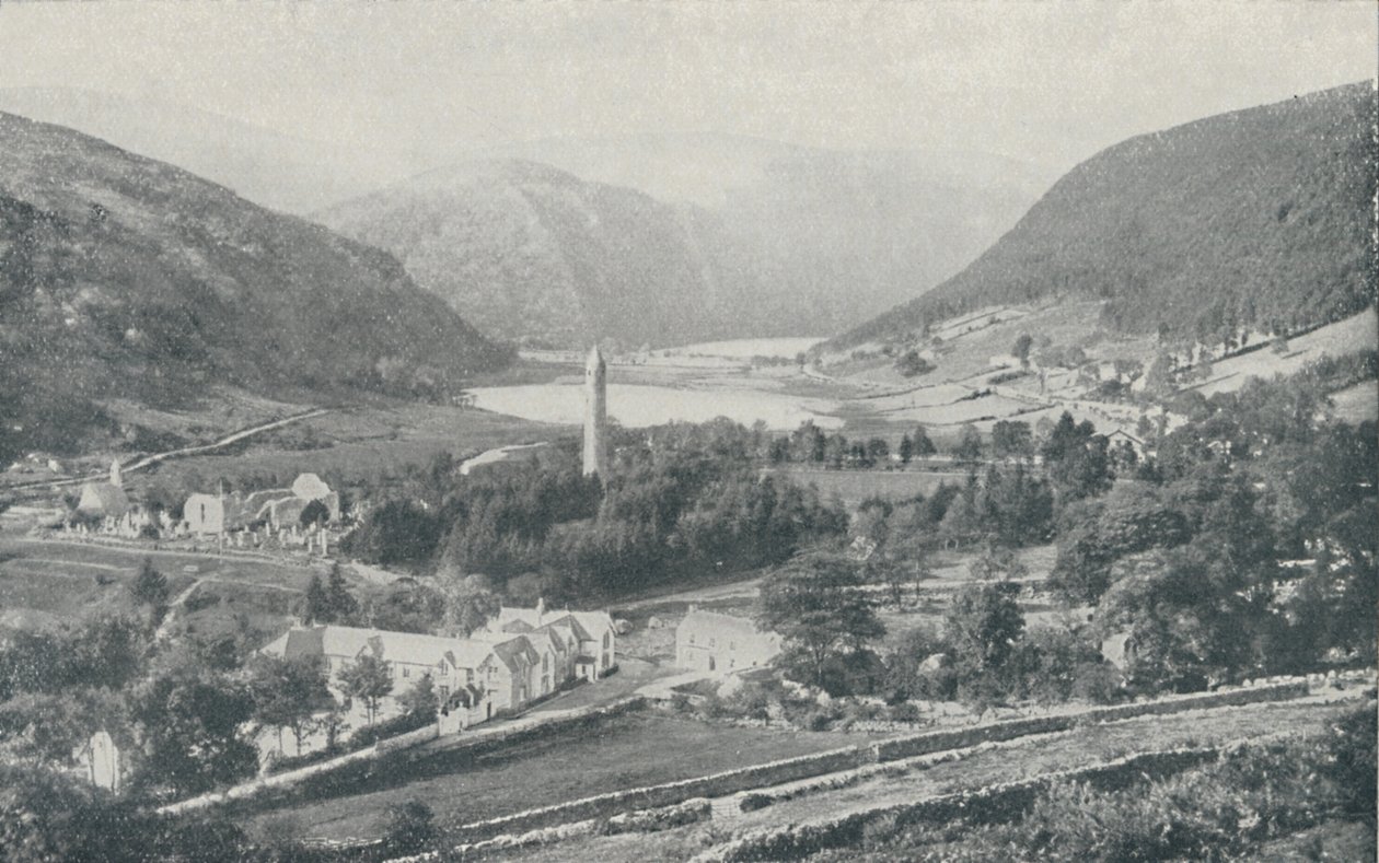 Irská vesnice Glendalough, 1910 od Valentine and Sons Ltd
