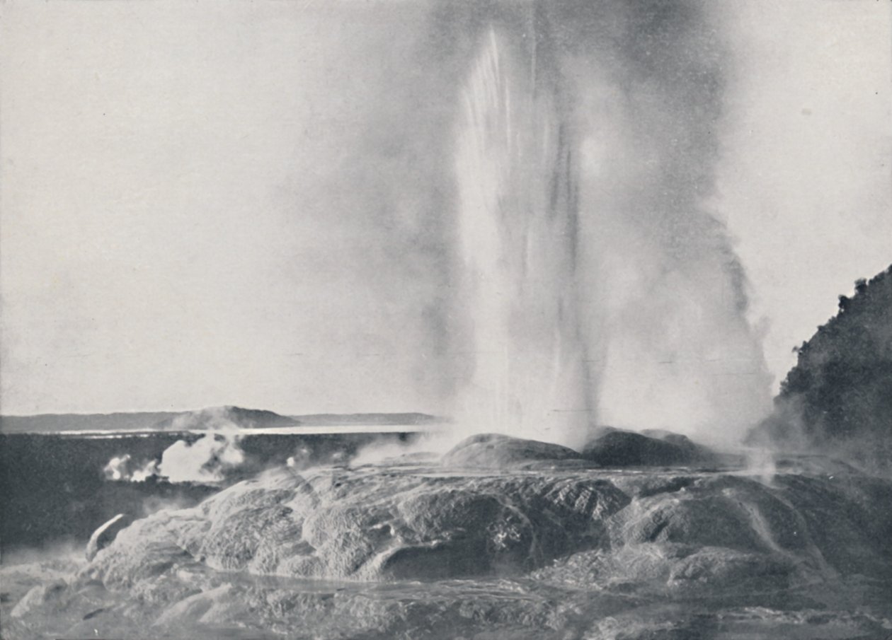 Gejzír, Nový Zéland, 1924 od Valentine and Sons Ltd
