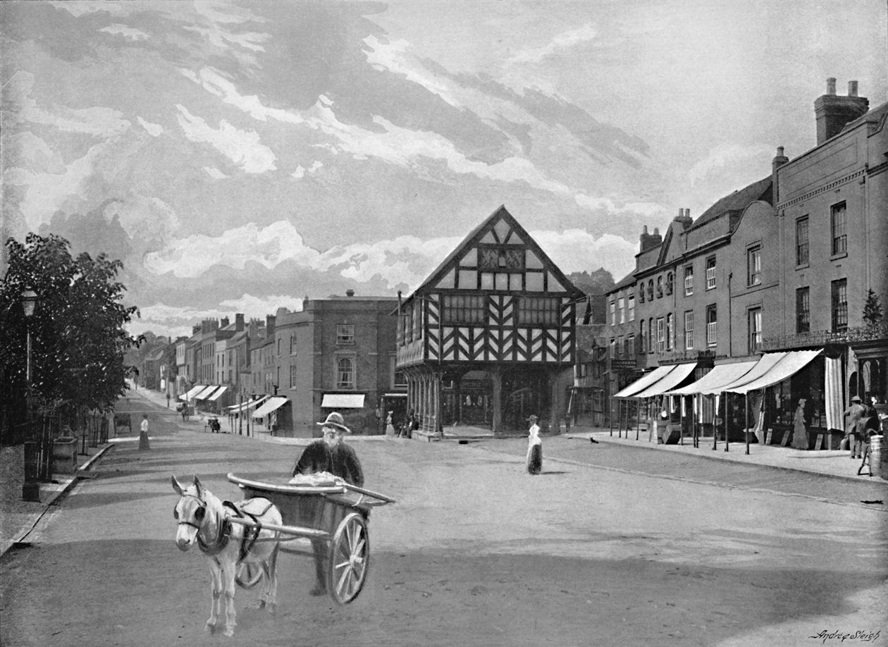 Market Place, Ledbury, c1896 od Valentine and Sons Ltd