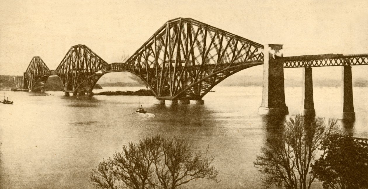 The Forth Bridge, 1930. od Valentine and Sons Ltd
