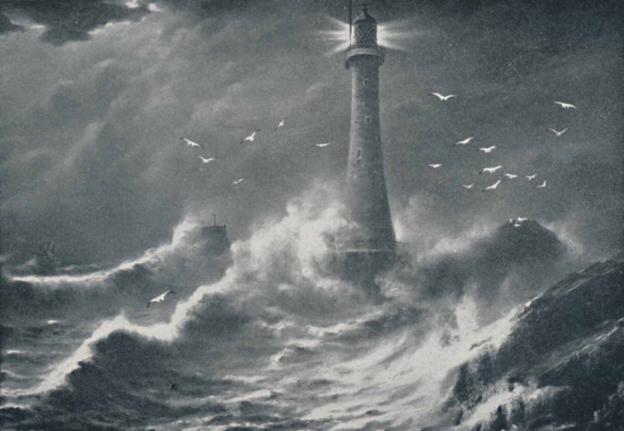 Eddystone Lighthouse, 1910 od Valentine and Sons Ltd