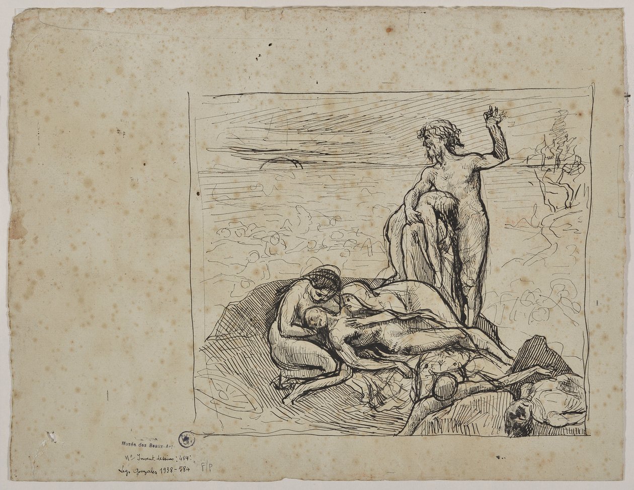 Studie na „Les tears“ (kresba) od Valère Bernard