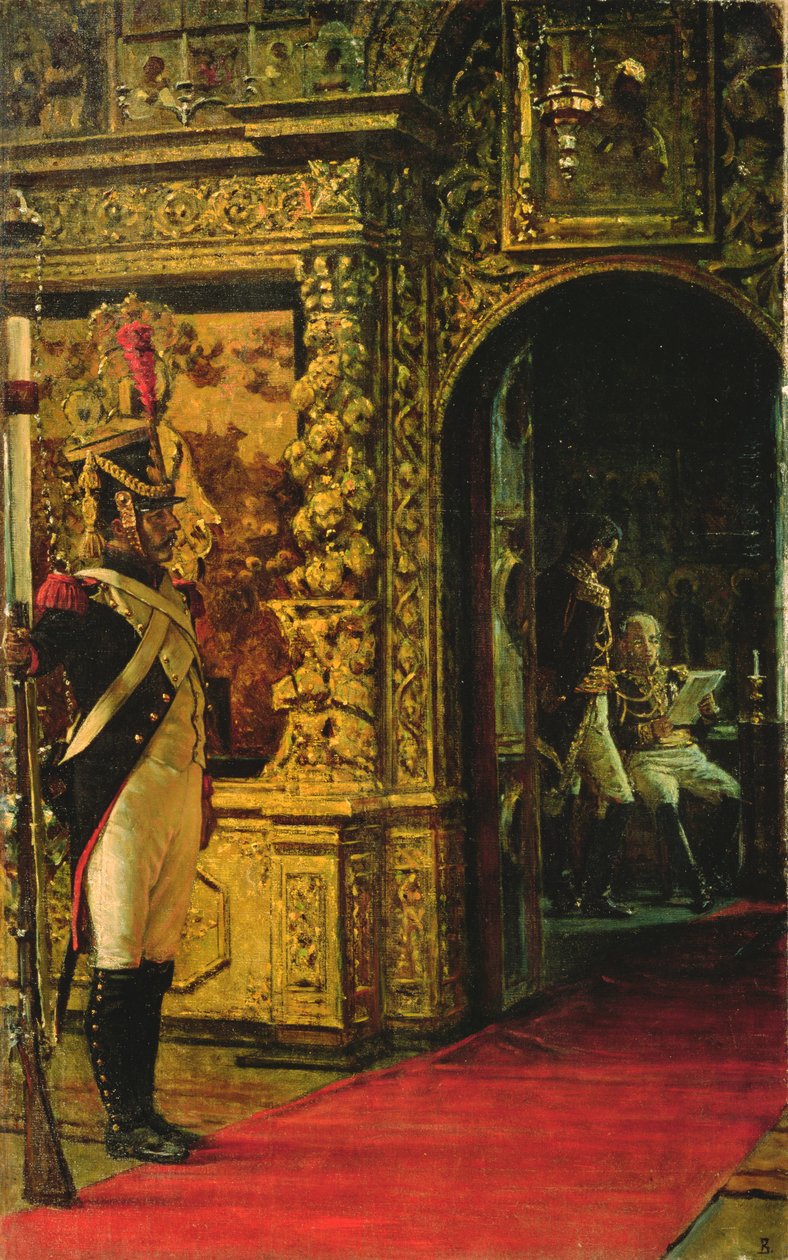 Maršál Davout v Čudovském klášteře, Moskevský Kreml, 1900 od Vasili Vasilievich Vereshchagin