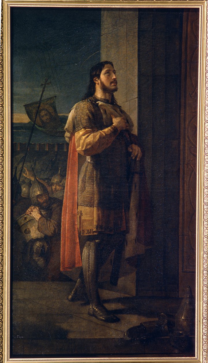 Alexandre Něvského (např. z Něvy od Vasili Kuzmich Shebuev