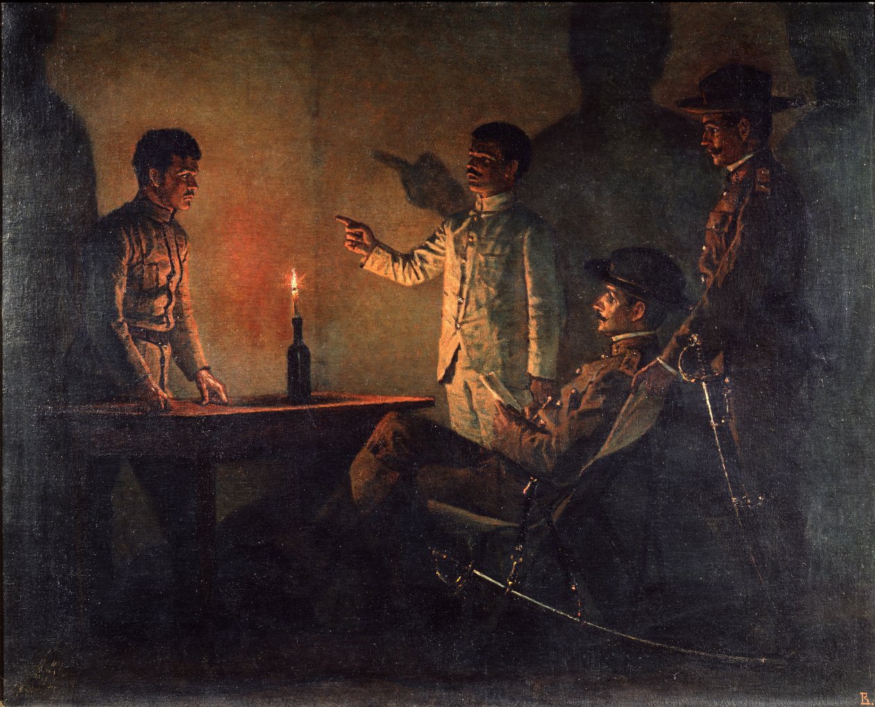 Výslech dezertéra, kolem 1901-1902 od Vasili Vasilievich Vereshchagin