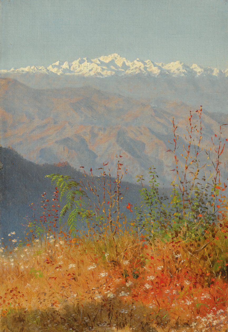Západ slunce v Himalájích od Vasili Vasilievich Vereshchagin