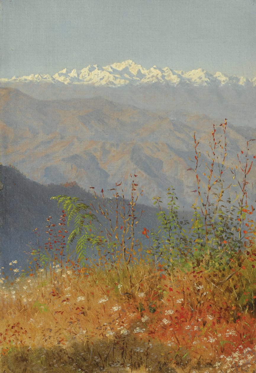 Západ slunce v Himalájích, 1879 od Vasili Vasilievich Vereshchagin