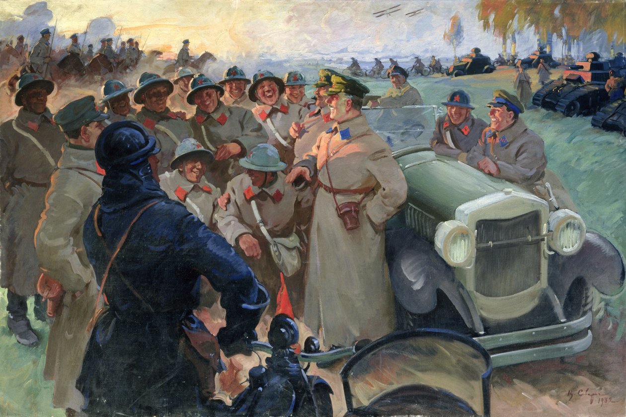 Kliment Vorošilov (1881-1969) Manévruje od Vasily Semyonovich Svarog