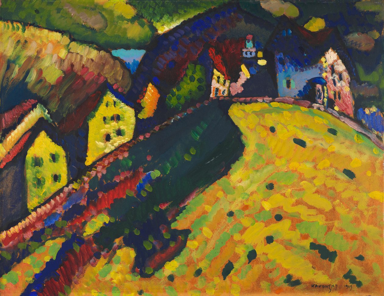 Domy v Murnau, 1909. od Wassily Kandinsky