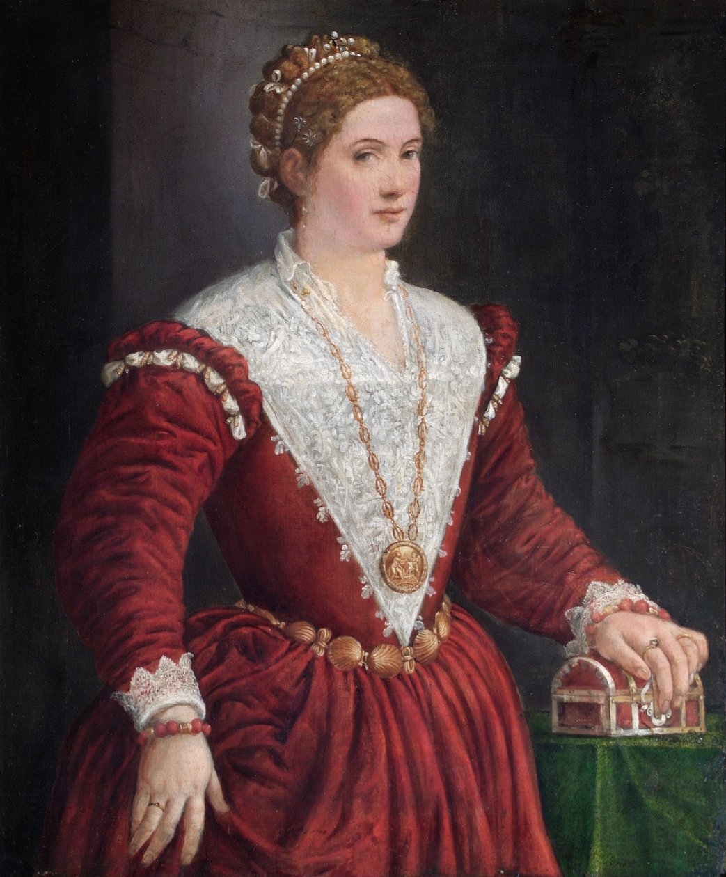 Portrét neznámé dámy, c1560 od Venetian School