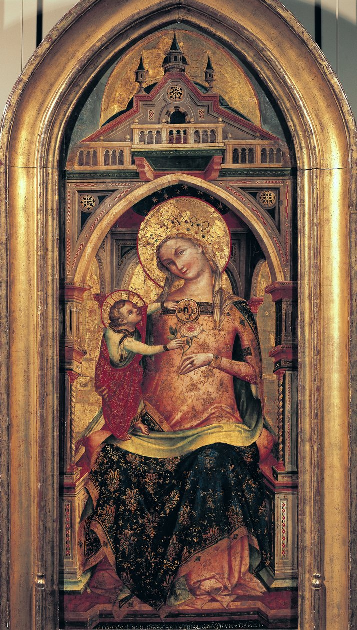 Panna a dítě, 1372 (tempera na panelu) od Lorenzo Veneziano