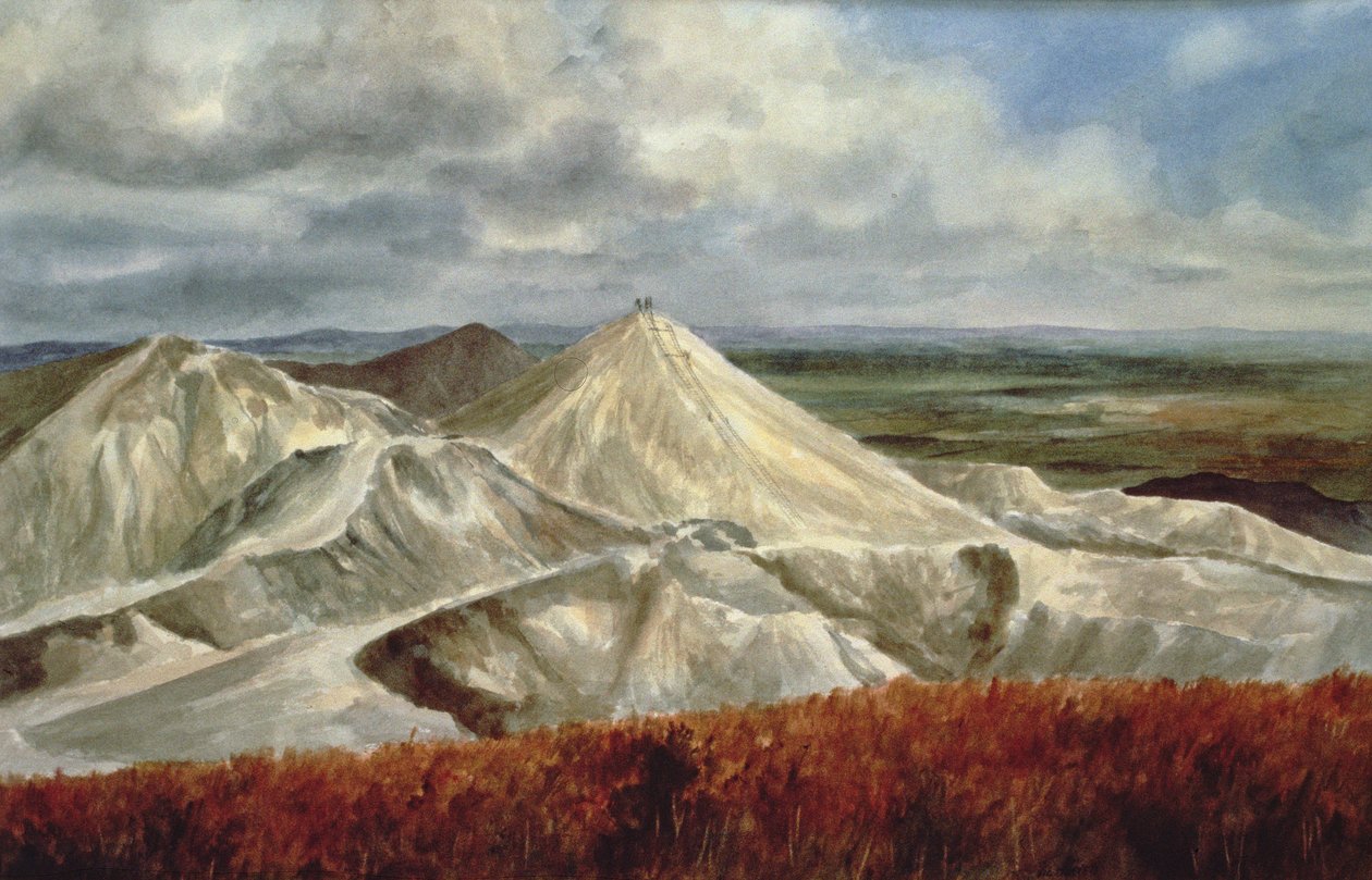 Cornish Landscape - China Clay lomy v St. Austell od Vic Trevett