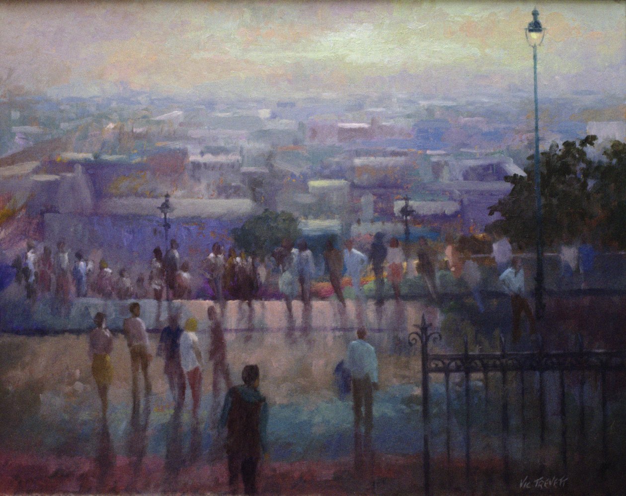 Ze schodů Sacre Coeur, 1992 od Vic Trevett
