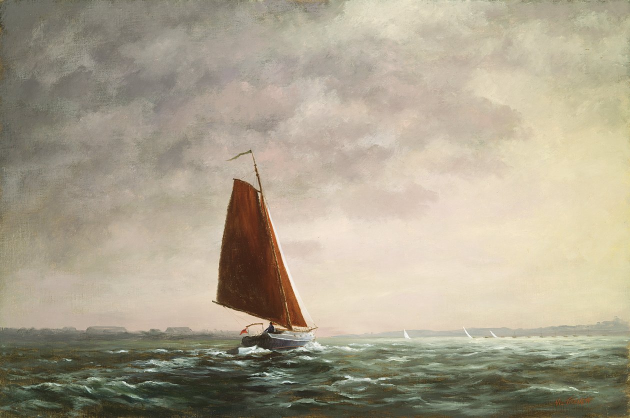 Passing Squall na Medway (nizozemská řízená jachta) od Vic Trevett