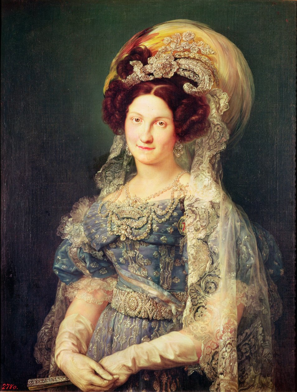 Maria Christina Bourbon-Sicílie (1806-78) španělská královna, kolem roku 1829 od Vicente Lopez y Portana