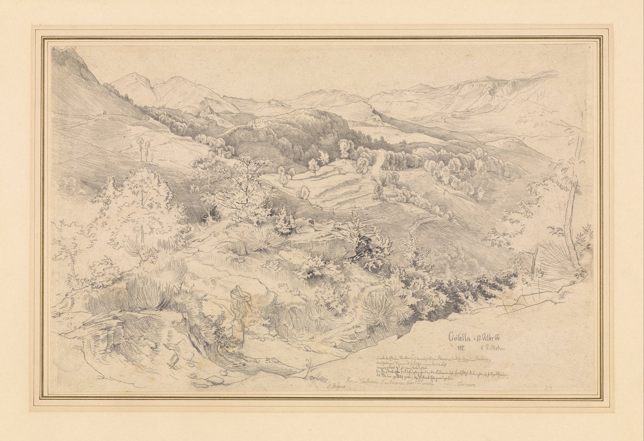 Pohled z Civitella, poblíž Olevano od Victor Paul Mohn