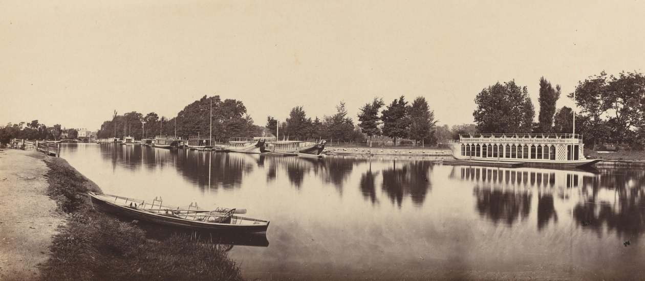 Barges v Oxfordu, 1862. od Victor A Prout
