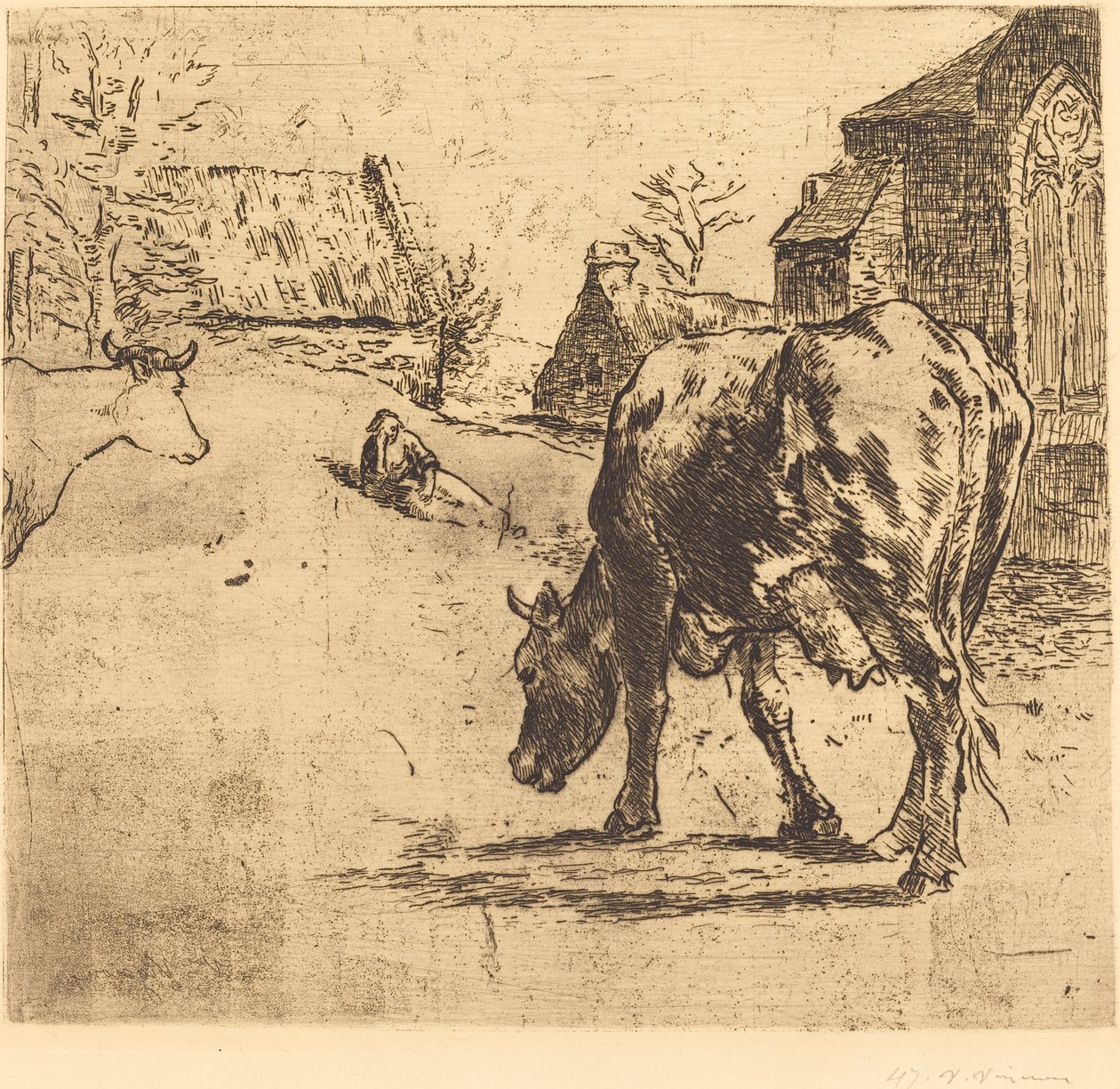 Kráva (La Vache) od Victor Alfred Paul Vignon