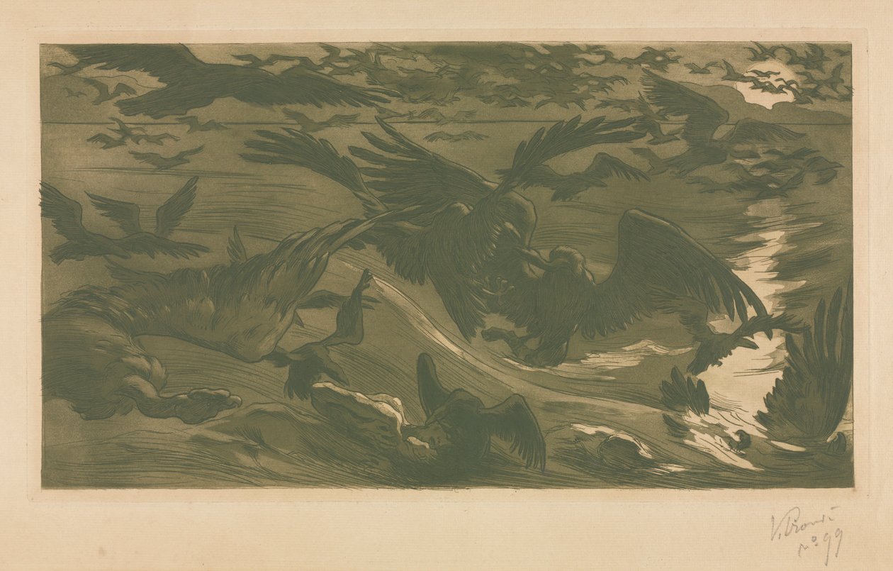 Birds of Prey, 1893. od Victor Emile Prouve