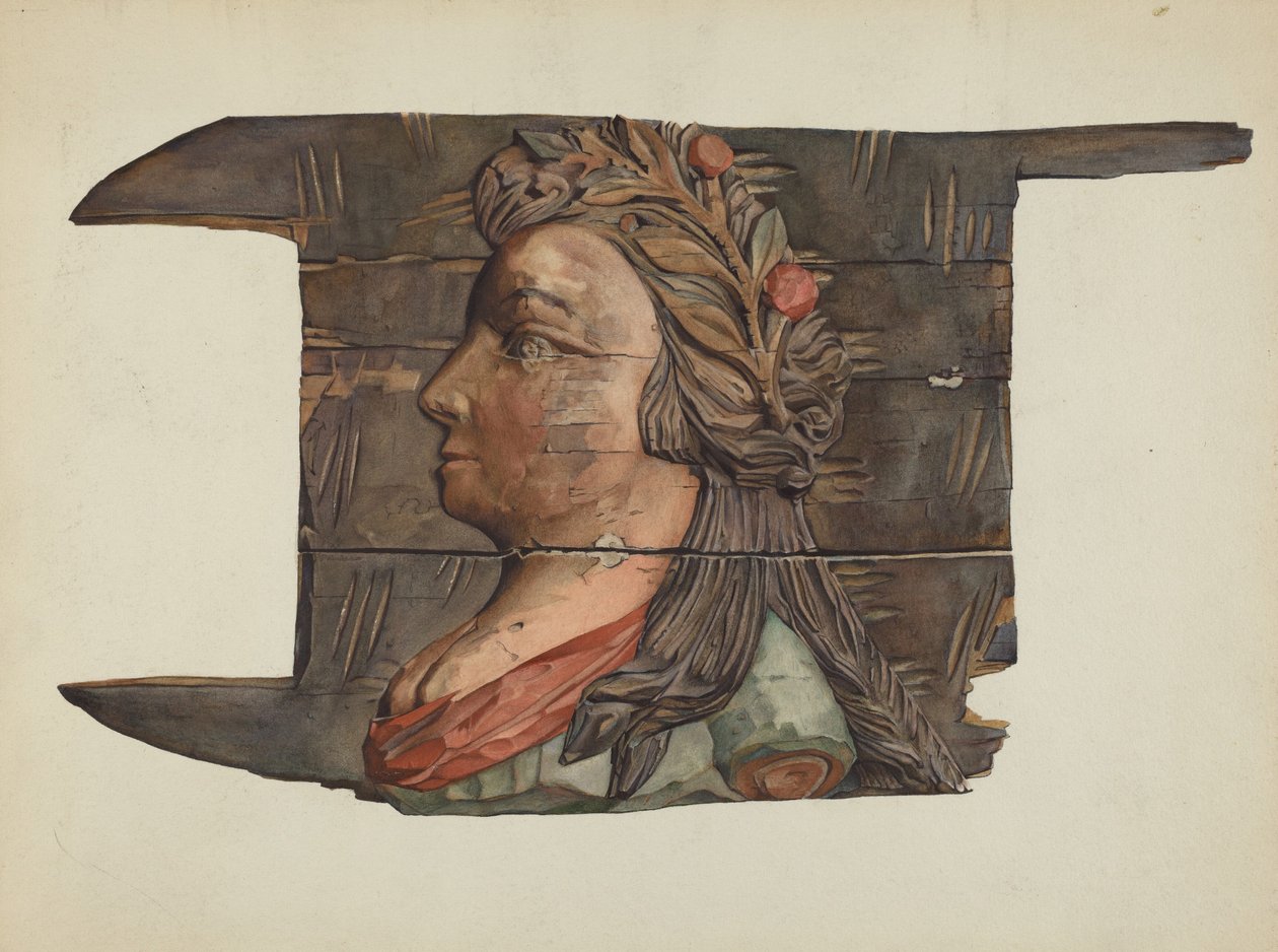 Dřevořezba, c. 1938. od Victor F. Muollo