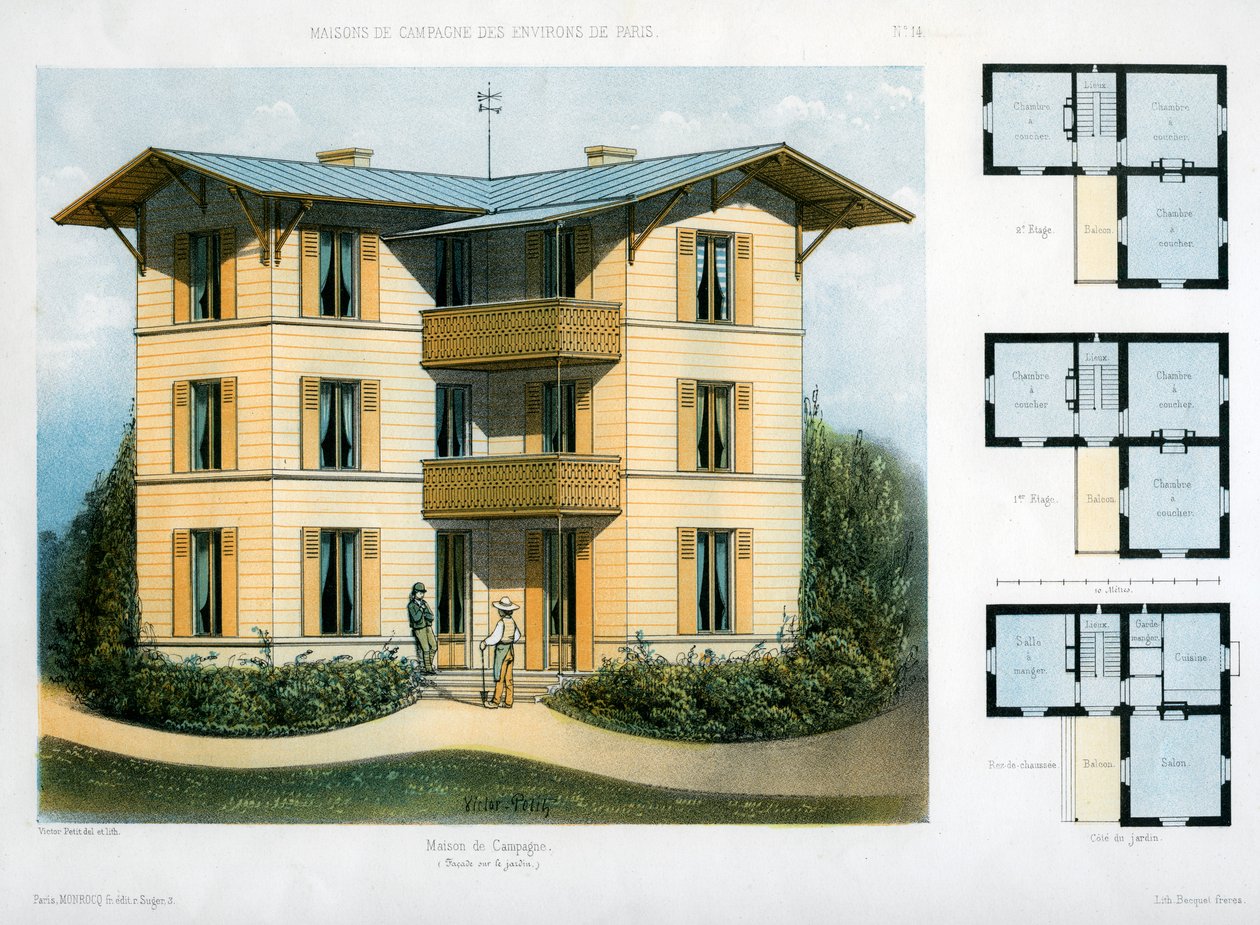 Venkovský dům, c1860 od Victor Petit