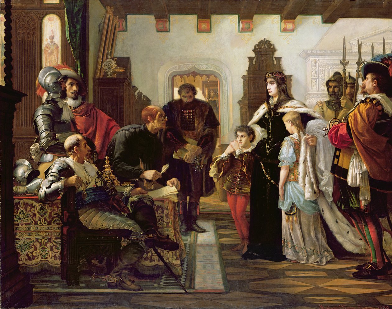 Proces s Ilonou Zrinyi, 1859 od Viktor Madarász