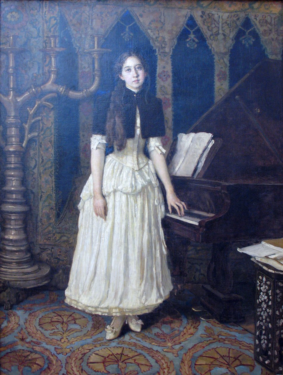 .. Portrét na výšku E.A. Prach od Viktor Mikhaylovich Vasnetsov