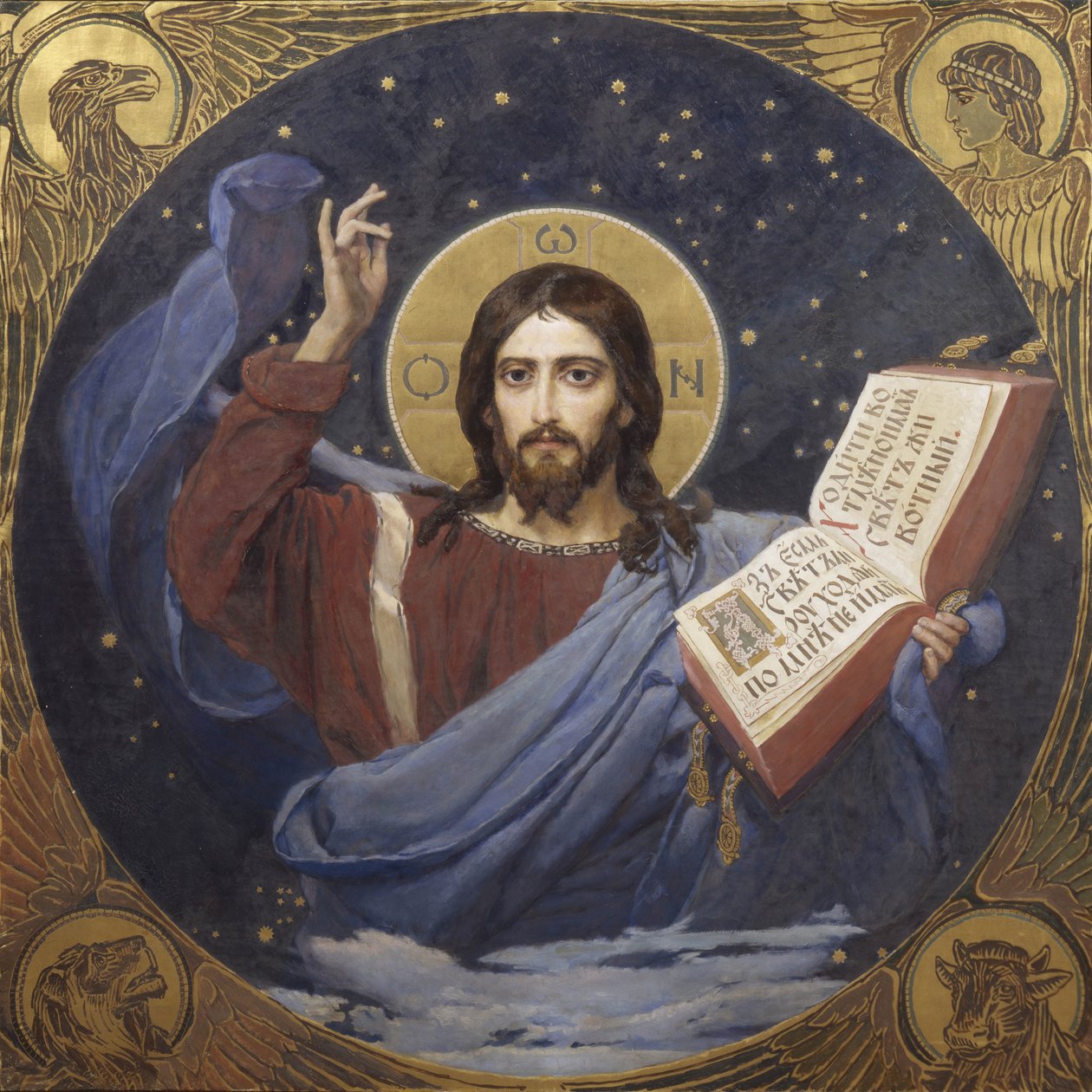 Kristus Pantokrator, 1885-1896 od Viktor Mikhaylovich Vasnetsov