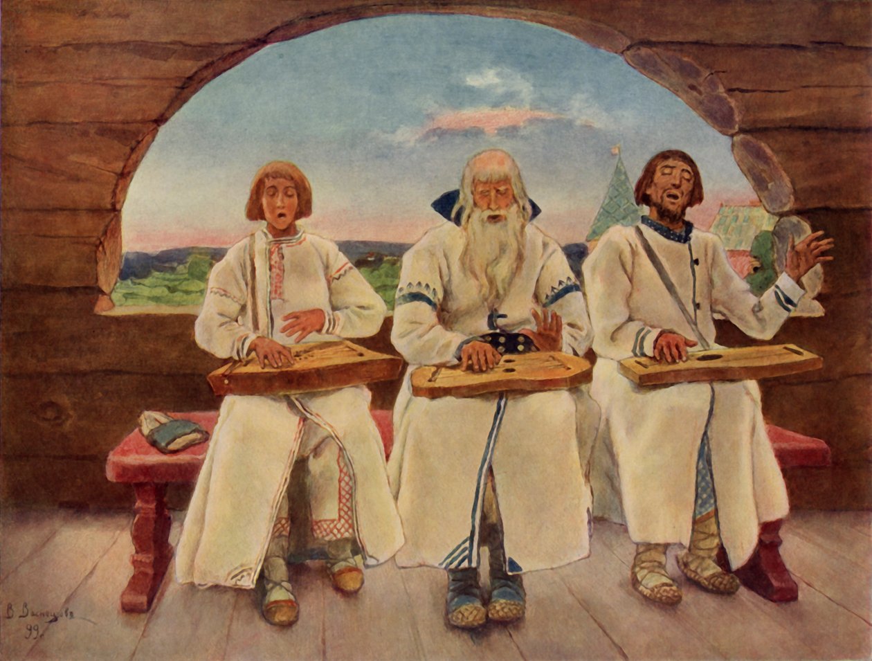 Hudebníci, 1899, 1965. od Viktor Mikhaylovich Vasnetsov