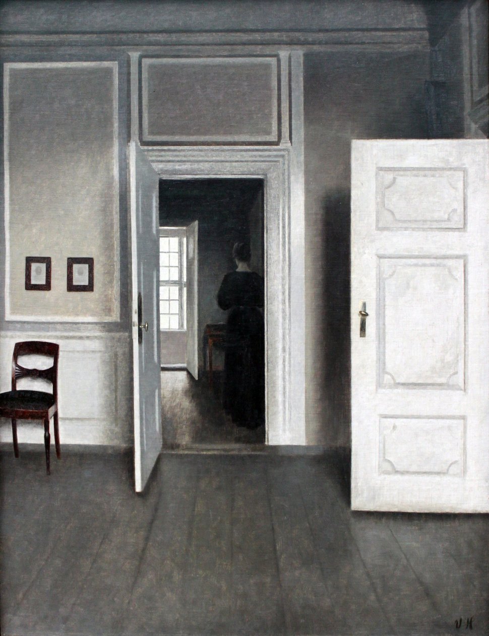 Interiér Strandgade 30 od Vilhelm Hammershøi