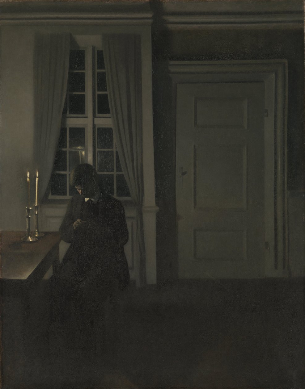 Sběratel mincí od Vilhelm Hammershøi