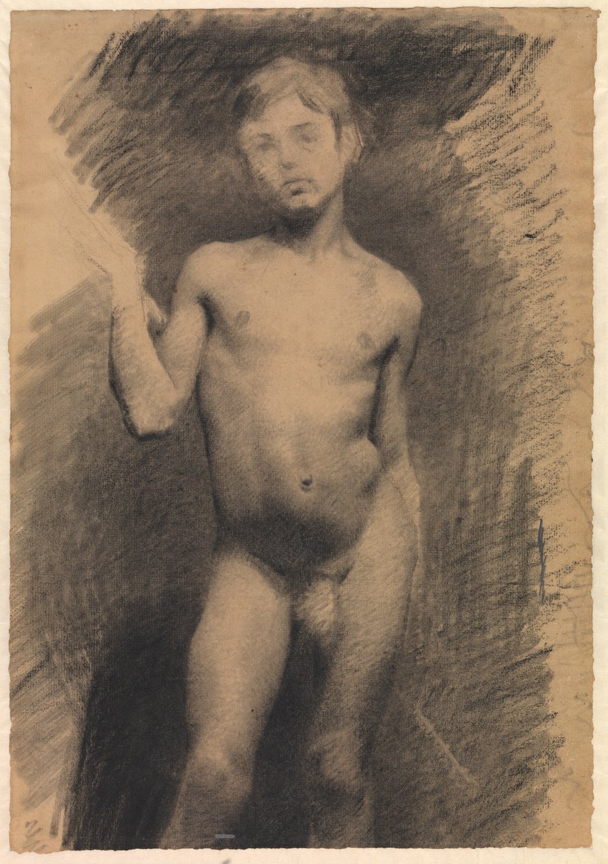 Stojící nahý chlapec. Modelová studie od Vilhelm Hammershøi