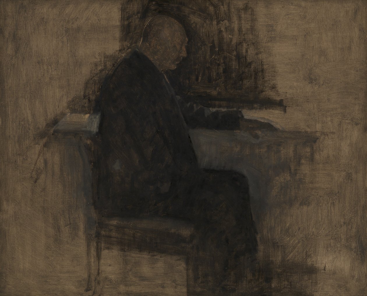 Architekt Thorvald Bindesbøll od Vilhelm Hammershøi